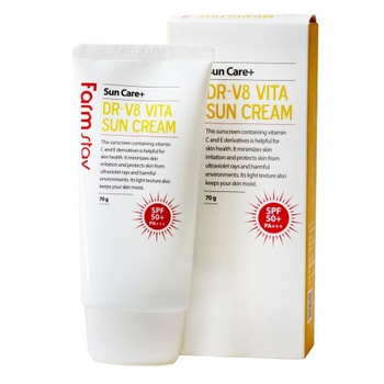 FarmStay "DR-V8 Vita Sun Cream SPF 50+/PA+++" Витаминизированный солнцезащитный крем SPF 50+/PA+++, 70 гр. (фото)
