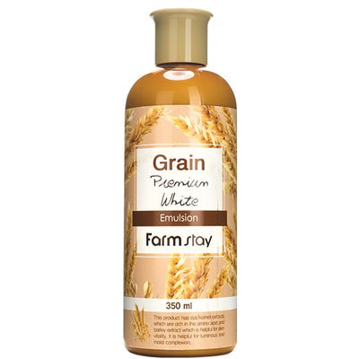 FarmStay "Grain Premium White Emulsion" Выравнивающая эмульсия с экстрактом ростков пшеницы, 350 мл.