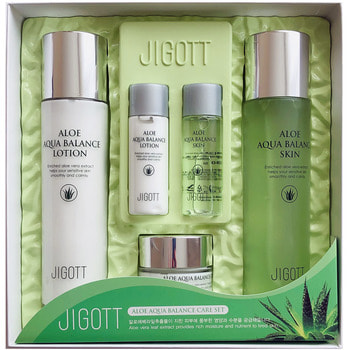 Jigott "Aloe aqua balance skin care set 3"    3  + 2 -,  , , , , 1 . ()