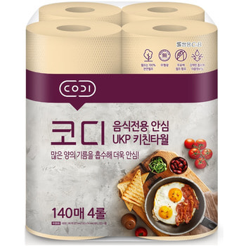 Ssangyong "Codi Absorbing-oil Kitchen Towel"   , , , , , , 140  * 4 .