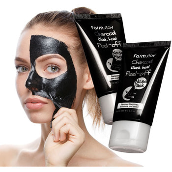 FarmStay "Charcoal Black Head Peel-off Nose Pack" -    , 60 . ()