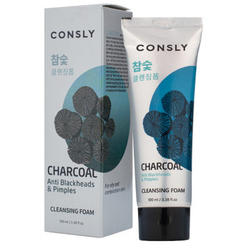 Consly "Charcoal Anti Blackheads Creamy Cleansing Foam"     c     , 100 .