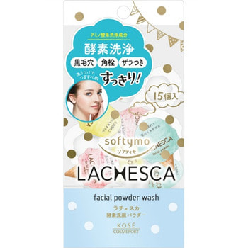Kose Cosmeport "Softymo Lachesca Powder Wash" Энзимный очищающий порошок для лица, 15 шт. по 0,4 гр.