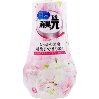 Kobayashi "Shoshugen Whitey Floral" Жидкий дезодорант для туалета "Белые цветы", с цветочно-фруктовым ароматом, 400 мл. (фото)