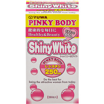 Yuwa "Shiny White Pinky Body" Биологически активная добавка для красоты и иммунитета, 250 мг., 180 таблеток. (фото)