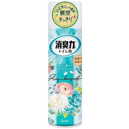 ST "Shoushuuriki" Освежитель воздуха для туалета, аэрозоль, с антибактериальным эффектом, "Воздушный букет", 330 мл.