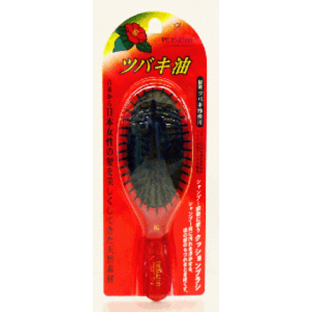 Ikemoto "Tsubaki Oil Combination Cushion Brush" Щетка для ухода и восстановления поврежденных волос, с маслом камелии японской, 1 шт. (фото)
