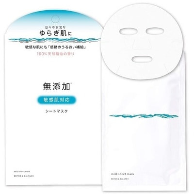 Meishoku "Repair&Balance Mild Sheet Mask-Восстановление и баланс" Маска тканевая для чувствительной кожи лица без добавок, 4х25 мл. (фото)