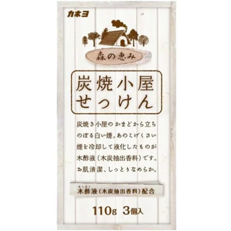 Kaneyo "Wood Vinegar" Косметическое туалетное мыло для лица и тела, с древесным уксусом, 3 шт х 110 гр.