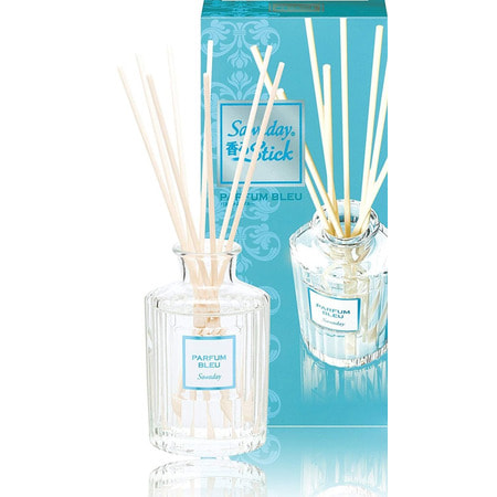 Kobayashi "Sawaday Stick Parfum Blue" Натуральный аромадиффузор для дома, со свежим морским ароматом и древесно-мускусными нотками, стеклянный флакон, 70 мл, 8 палочек. (фото)