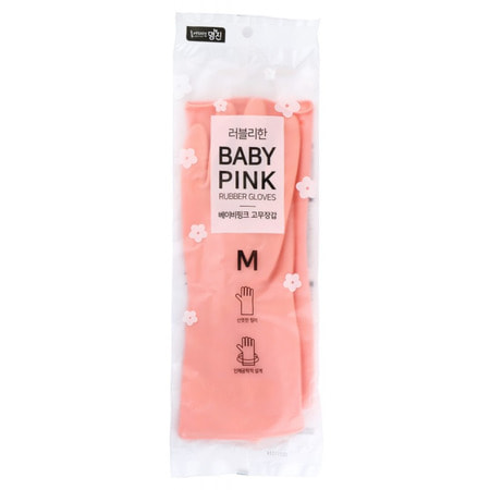 MyungJin "Rubber Glove MJ Pink M"   , ,  M, 33  20,5 . ()