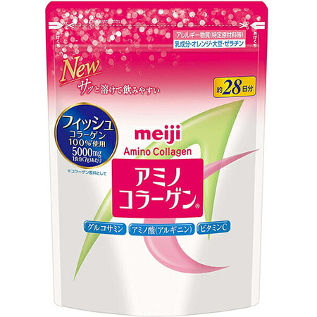 Meiji "Amino Collagen" Коллагеновый комплекс для красоты кожи, в порошке, 214 гр. (фото)