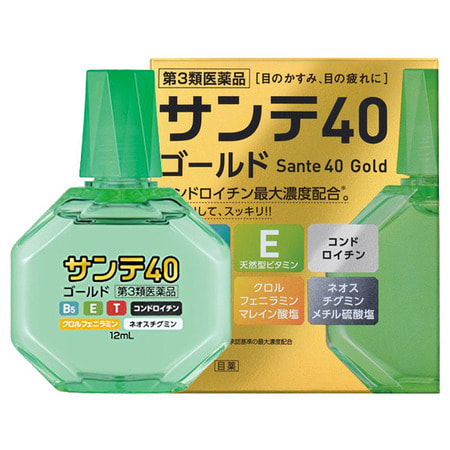 Santen "Sante 40 Gold" Возрастные капли для глаз с хондроитином, 12 мл. (фото)
