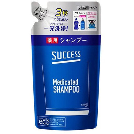 KAO "Success" Шампунь для мужчин, с лечебными ингредиентами и экстрактом эвкалипта, запасной блок, 320 мл. (фото)