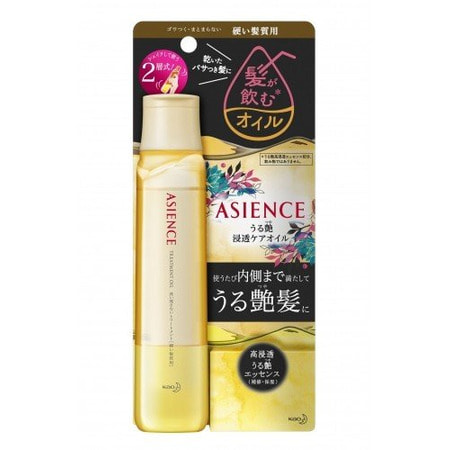 KAO "Asience" Восстанавливающее двухфазное масло для жёстких волос "Глубокое увлажнение", несмываемый уход, 110 мл.