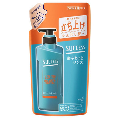 KAO "Success Lift Up Rinse" Мужской кондиционер для придания объема и ухоженного вида волосам, сменная упаковка, 320 мл. (фото)