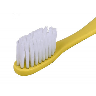 Dental Care "Nano Silver Pectrum Toothbrush" Зубная щетка c наночастицами серебра и сверхтонкой двойной щетиной, средней жесткости и мягкой, цвет: пастельный желтый, 1 шт. (фото)