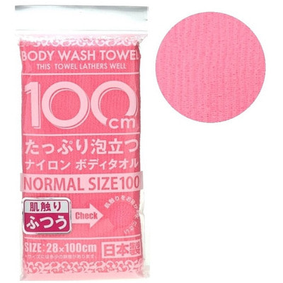 Yokozuna "Shower Body Towel Normal Pink"    ,  , , 28  100 , 1 .
