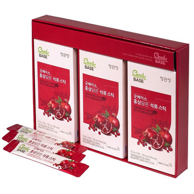 Cheong Kwan Jang "Korean Red Ginseng with Pomegranate Stick" Напиток красного корейского женьшеня с гранатом, в стиках, 10 мл х 30 пакетиков. (фото)
