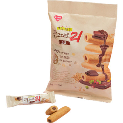 Gaemi Food Co., Ltd "Premium Baked Grain Crispy Roll 21 Chocolate"  "21 ", , 50 .