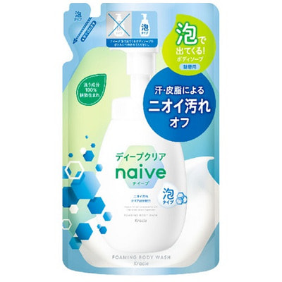 Kracie "Naive Foam Body Soap Deep Clear"  -   " ",   , - ,  , 480 . ()