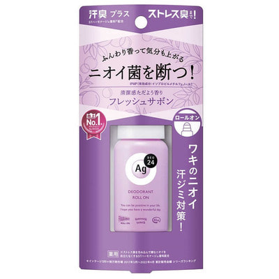 Shiseido "Ag Deo 24" Роликовый дезодорант с ионами серебра, с ароматом мыла (свежести), 40 мл. (фото)