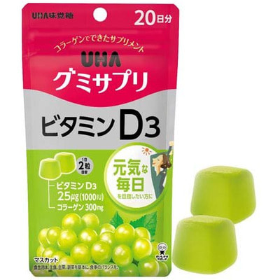 UHA "Gummy Supple"   D3  ,    , 40   20 . ()