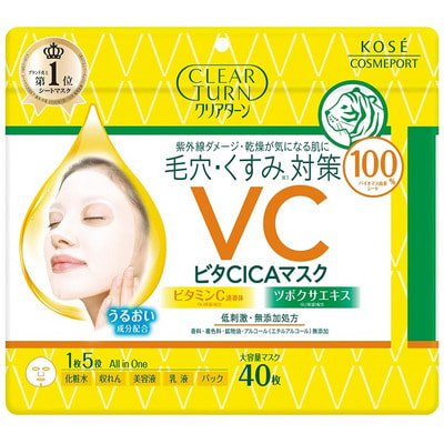 Kose Cosmeport "Clear Turn Vita CICA Mask"         ,       , 40 . ()