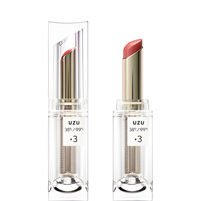 Flowfushi "Uzu By Lipstick You +3 Coral Pink"    ,  +3 -, 1 . ()