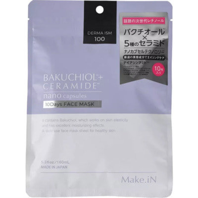 Evliss "Make.in Bakuchiol + Ceramide" Увлажняющая маска для лица с бакучиолом и церамидами антивозрастной уход, 10 шт. Evliss "Make.in Bakuchiol + Ceramide" Увлажняющая маска для лица с бакучиолом и церамидами антивозрастной уход, 10 шт. (фото)