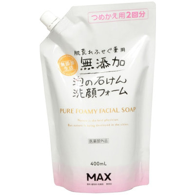 MAX "Pure Facial Foam" Пенка для умывания, натуральная, для чувствительной кожи, сменная упаковка, 200 мл. MAX "Pure Facial Foam" Пенка для умывания, натуральная, для чувствительной кожи, сменная упаковка, 200 мл. (фото)