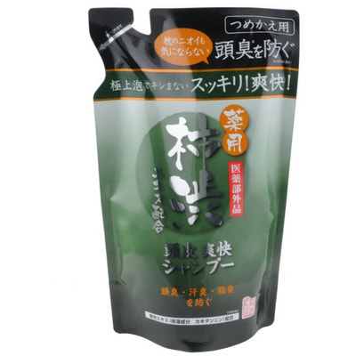 MAX "Taiyounosachi EX Shampoo" Шампунь-кондиционер для волос с экстрактом хурмы, дезодорирующий и освежающий, сменная упаковка, 400 мл. MAX "Taiyounosachi EX Shampoo" Шампунь-кондиционер для волос с экстрактом хурмы, дезодорирующий и освежающий, сменная упаковка, 400 мл. (фото)