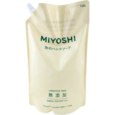 Miyoshi "Additive Free Bubble Hand Soap" Пенящееся жидкое мыло для рук на основе натуральных компонентов, 1000 мл. Miyoshi "Additive Free Bubble Hand Soap" Пенящееся жидкое мыло для рук на основе натуральных компонентов, 1000 мл. (фото)