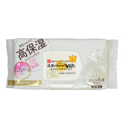 Sana "Wrinkle Sheet Mask" Увлажняющая и подтягивающая маска для лица с ретинолом и изофлавонами сои, 20 шт. Sana "Wrinkle Sheet Mask" Увлажняющая и подтягивающая маска для лица с ретинолом и изофлавонами сои, 20 шт. (фото)