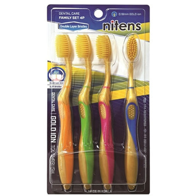 Dental Care "Nano gold Toothbrush Set" :   c      ,    , 4 .
