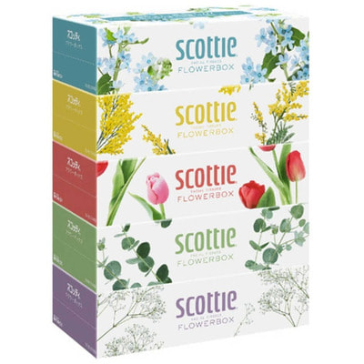 Nippon Paper Crecia Co., Ltd. "Scottie Flowerbox Crecia" Салфетки бумажные двухслойные, 5 уп. по 250 листов. Nippon Paper Crecia Co., Ltd. "Scottie Flowerbox Crecia" Салфетки бумажные двухслойные, 5 уп. по 250 листов. (фото)