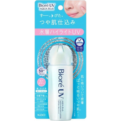 KAO "Biore UV Aqua Rich Aqua Highlight Lotion" Солнцезащитный водостойкий лосьон для кожи лица, эффект глянцевой кожи, 70 мл. KAO "Biore UV Aqua Rich Aqua Highlight Lotion" Солнцезащитный водостойкий лосьон для кожи лица, эффект глянцевой кожи, 70 мл. (фото)