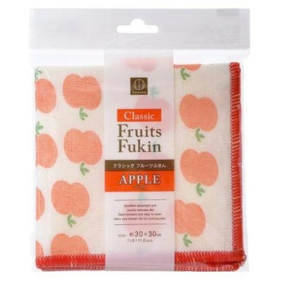Kokubo "Classic Fruit Яблоко" Тряпочка для посуды и уборки кухни с высокой впитываемостью, размер 30 x 30 см, 1 шт. Kokubo "Classic Fruit Яблоко" Тряпочка для посуды и уборки кухни с высокой впитываемостью, размер 30 x 30 см, 1 шт. (фото)