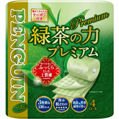 Marutomi "Tissue Penguin The Power of Green Tea Premium"   ,    , 4   20 . ()