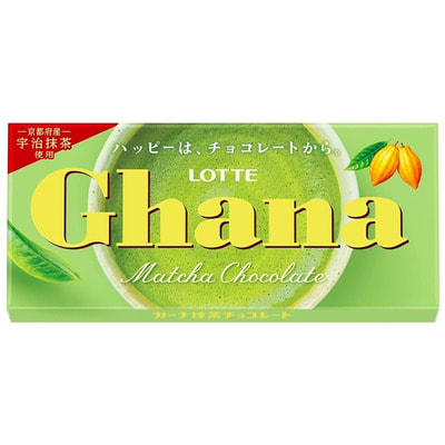 Lotte "Ghana Matcha" Молочный шоколад с чаем матча, 45 г. Lotte "Ghana Matcha" Молочный шоколад с чаем матча, 45 г. (фото)