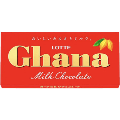 Lotte "Ghana Excellent Milk" Молочный шоколад, 50 г. Lotte "Ghana Excellent Milk" Молочный шоколад, 50 г. (фото)