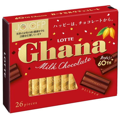 Lotte "Ghana Excellent Milk" Молочный шоколад в подарочной упаковке, 26 шт. Lotte "Ghana Excellent Milk" Молочный шоколад в подарочной упаковке, 26 шт. (фото)