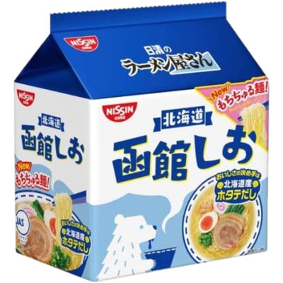 Nissin "Ramen Hakodate Shio" Лапша быстрого приготовления Хакодатэ Шио, 5 порций х 87 г. Nissin "Ramen Hakodate Shio" Лапша быстрого приготовления Хакодатэ Шио, 5 порций х 87 г. (фото)