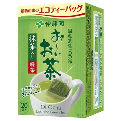 Itoen "Oi Ocha Matcha" Листовой зеленый чай с чаем матча, 20 пакетиков. Itoen "Oi Ocha Matcha" Листовой зеленый чай с чаем матча, 20 пакетиков. (фото)