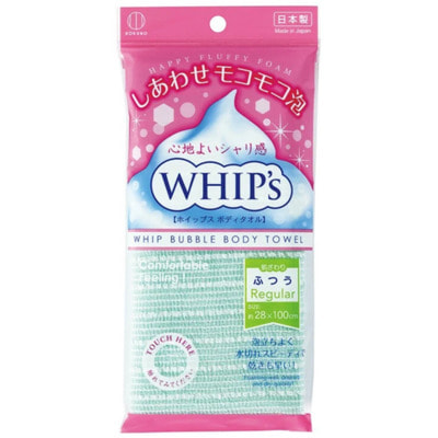 Kokubo "WHIP’s" Мочалка средней жесткости, зеленая, 28х100 см. Kokubo "WHIP’s" Мочалка средней жесткости, зеленая, 28х100 см. (фото)