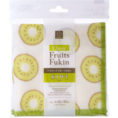 Kokubo "Classic Fruit Киви" Тряпочка для посуды и кухни, с высокой впитывающей способностью, 30 x 30 см, 1 шт. Kokubo "Classic Fruit Киви" Тряпочка для посуды и кухни, с высокой впитывающей способностью, 30 x 30 см, 1 шт. (фото)