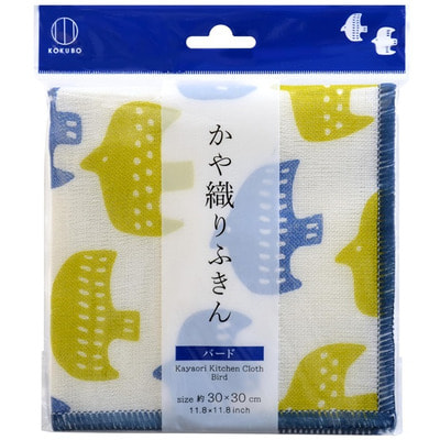 Kokubo "Kayaori Птица" Тряпочка для посуды и кухни, с высокой впитывающей способностью, 30 x 30 см, 1 шт. Kokubo "Kayaori Птица" Тряпочка для посуды и кухни, с высокой впитывающей способностью, 30 x 30 см, 1 шт. (фото)