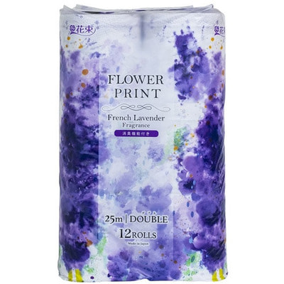 Marutomi "Tissue Hanataba Flower Print French Lavender Double" ��������� ������ ����������� � ������������ ��������� �������, � �������� ����������� �������,12 ������� �� 25 �. (����)
