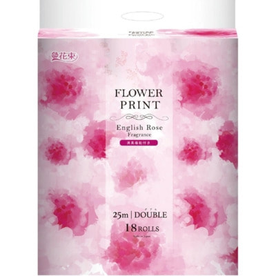 Marutomi "Tissue Hanataba Flower Print English Rose Double" ��������� ������ ����������� � ������������ ��������� �������, � �������� ���������� ����,18 ������� �� 25 �. (����)