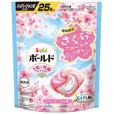 Procter&Gamble "Bold Gel Ball Spring Cherry Blossoms" ������� ��� ������ ����� 4 � 1 � �������������, ������ ������, ������� ��������, 25 ��. (����)